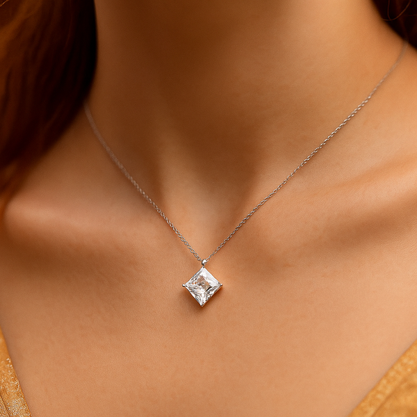 Silver SquareLuxe Chain Pendant