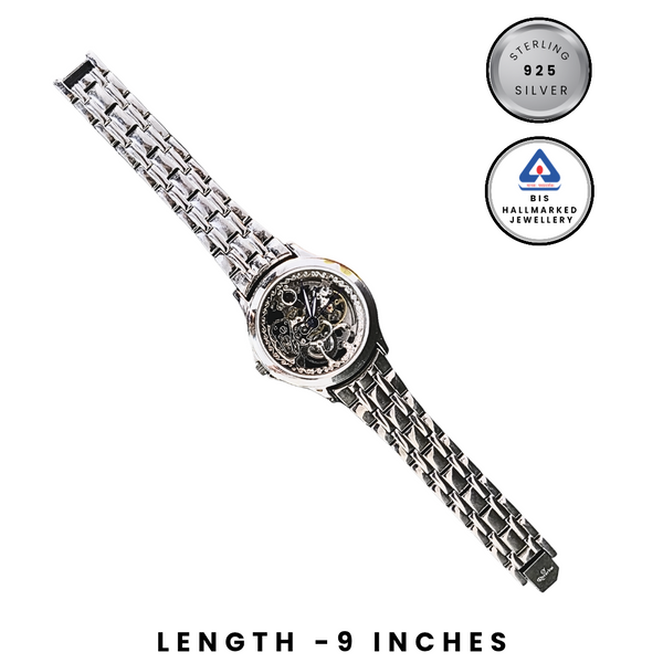 Men’s 92.5 Sterling Silver Open-Heart Skelio Automatic Watch