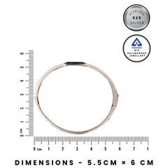 92.5 Sterling Silver Iced-Out Dual Serpent Statement Bangle