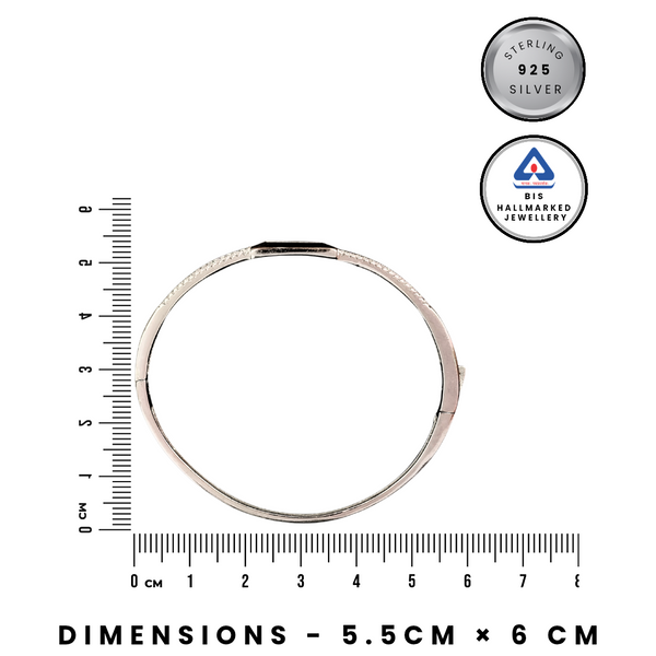 92.5 Sterling Silver Iced-Out Dual Serpent Statement Bangle