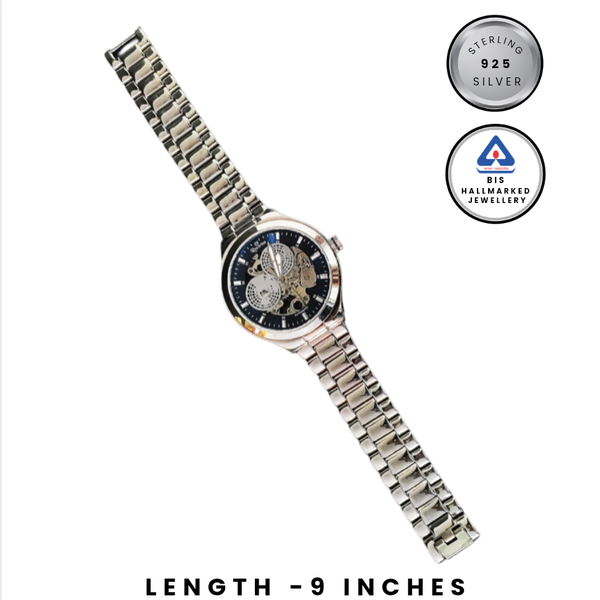 Men’s 92.5 Sterling Silver Automatic Exhibition Watch