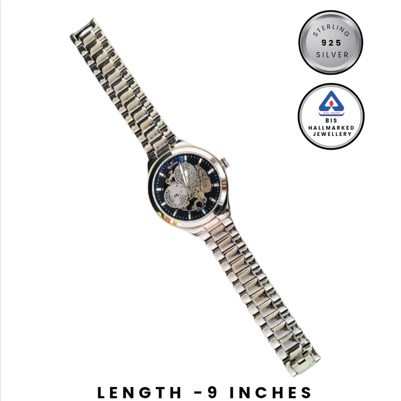 Men’s 92.5 Sterling Silver Automatic Exhibition Watch