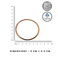 92.5 Sterling Silver Ruby Red & Rose Gold Luxury Kada