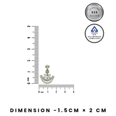 92.5 Sterling Silver Oval Solitaire & Crescent Jacket Earrings