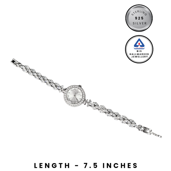 92.5 Sterling Silver Art Deco Solitaire Watch