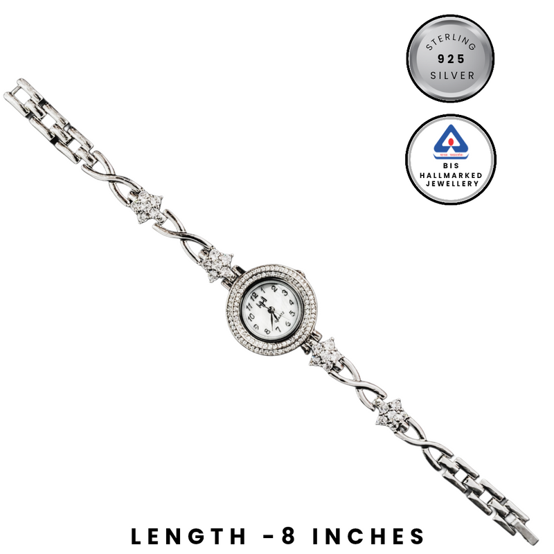92.5 Sterling Silver Infinity Star Tennis Watch