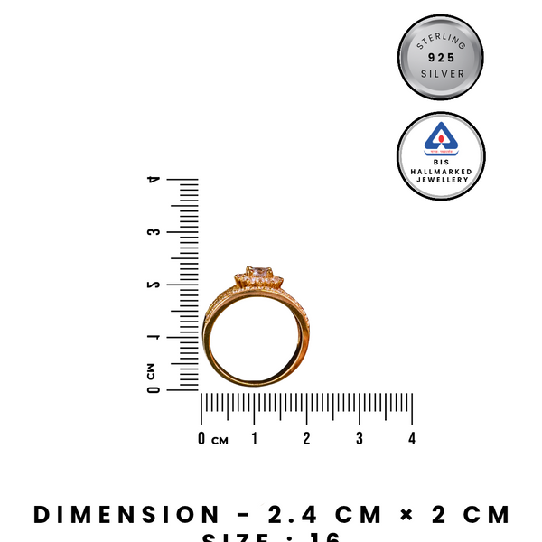 92.5 Rose Gold Radiant Sunflower Tiered Halo Statement Ring