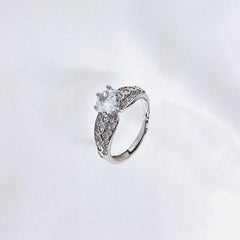 Sterling Silver designer Solitaire Ring