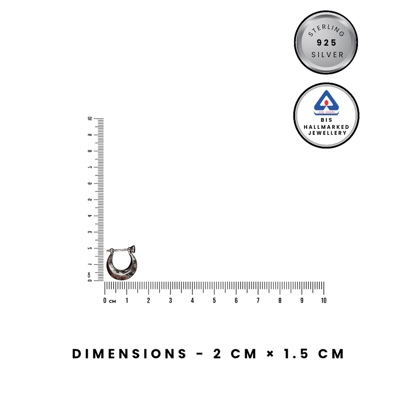 92.5 Sterling Silver Bold Crescent 