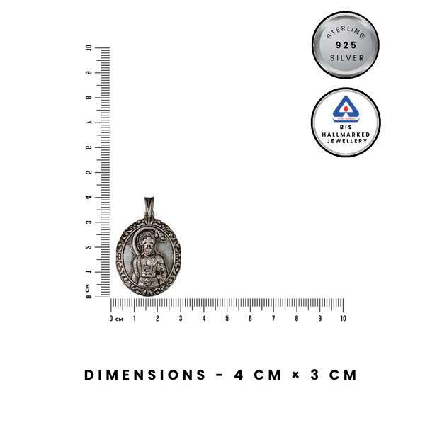 92.5 Sterling Silver Lord Hanuman 