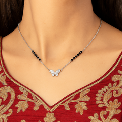 Silver Butterfly Bliss Mangalsutra