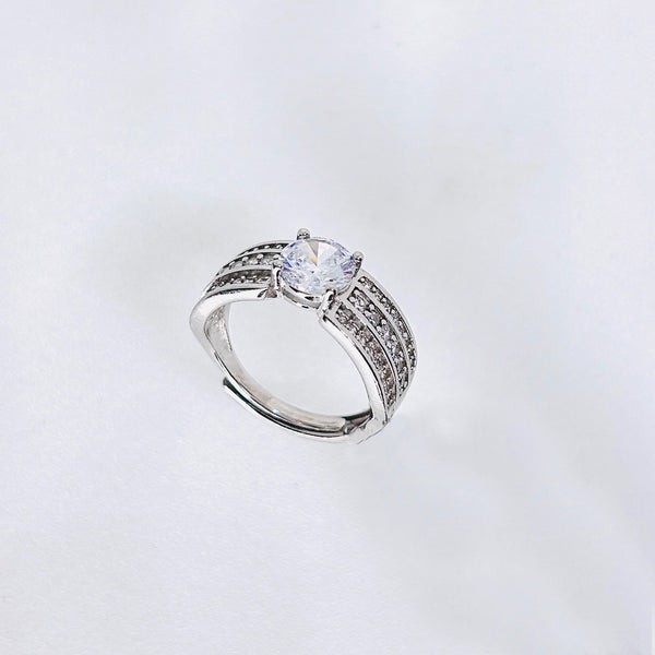 Sterling silver Premia Solitaire Ring