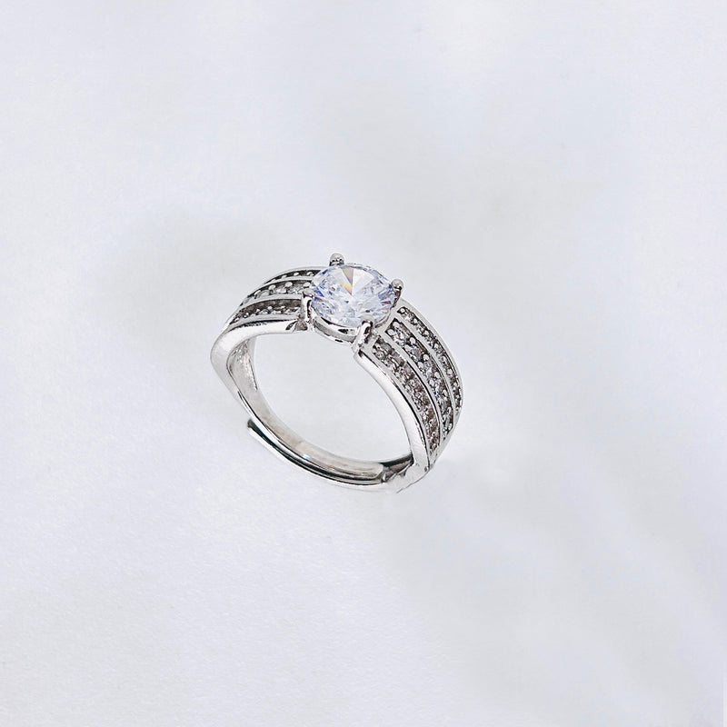 Sterling silver Premia Solitaire Ring