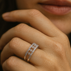 Sterling Silver ring Matrix Band