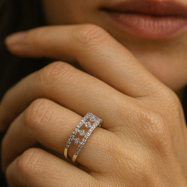 Sterling Silver ring Matrix Band