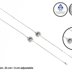 Sterling Silver radiant wheel Anklet