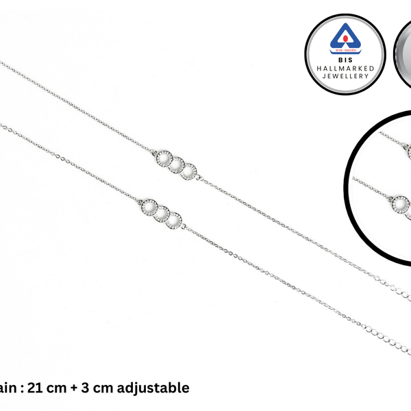 Sterling Silver Audi Inspired Anklet