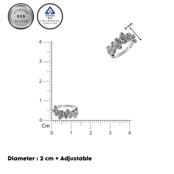 Sterling silver Garden Bloom Silver Ring