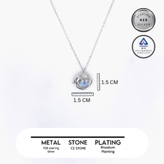 Silver Dolphin & Water Drop Pendant Necklace Chain Pendant