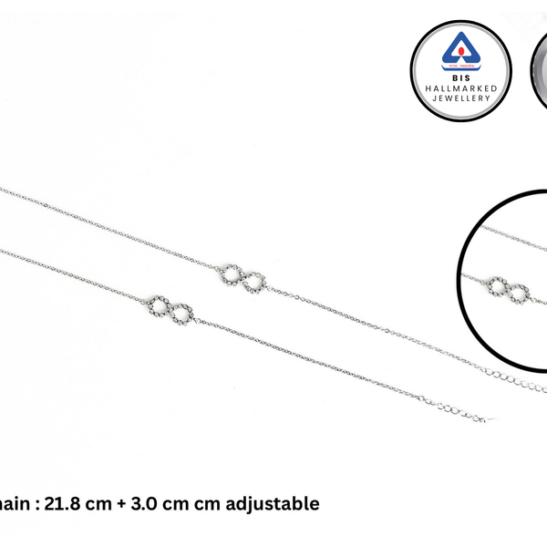 Sterling Silver infinity Anklet