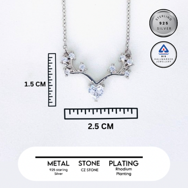 Silver ForestCrown Chain Pendant