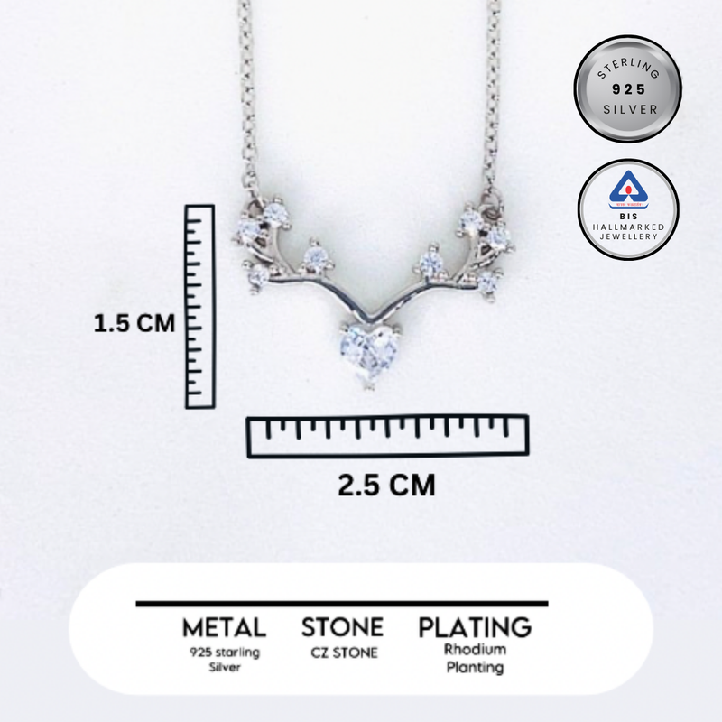 Silver ForestCrown Chain Pendant