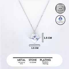 Silver SquareLuxe Chain Pendant