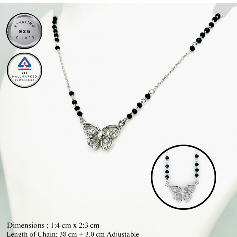 Silver Butterfly Bliss Mangalsutra