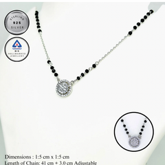Silver Full stones Halo Mangalsutra