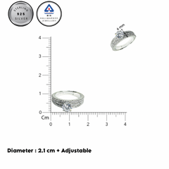 Sterling silver Premia Solitaire Ring