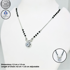 Silver Infinity &  Solitaire Mangalsutra