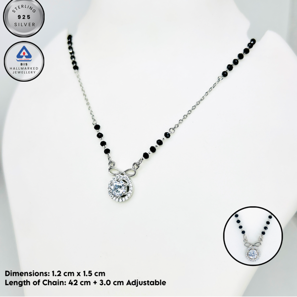 Silver Infinity &  Solitaire Mangalsutra