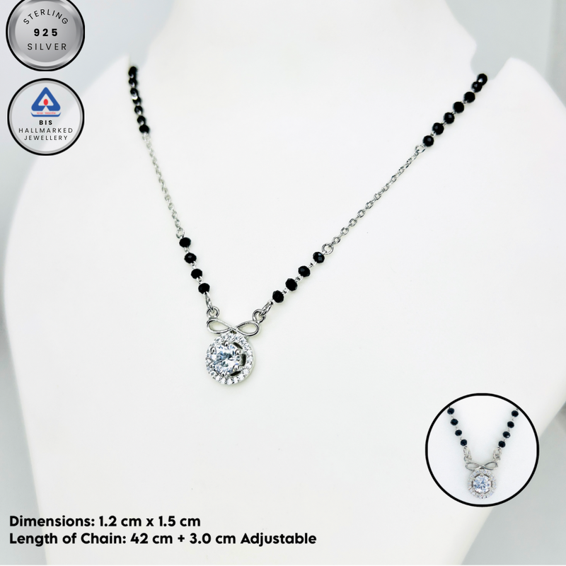 Silver Infinity &  Solitaire Mangalsutra