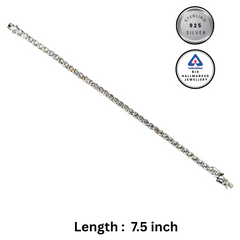 92.5 Sterling Silver Classic Tennis Bracelet