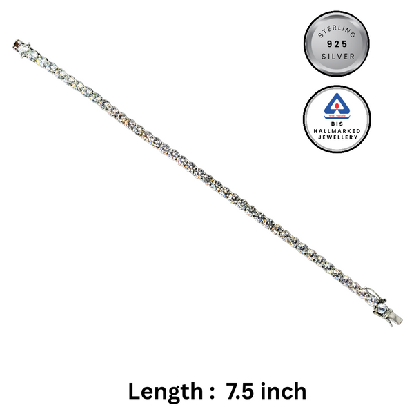 92.5 Sterling Silver Classic Tennis Bracelet