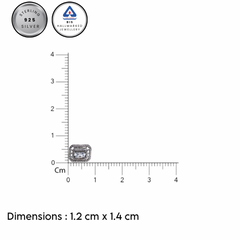 Silver CZ Stone With Center Solitaire Top