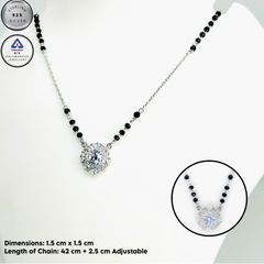 Silver Leaflite Single Solitaire Mangalsutra