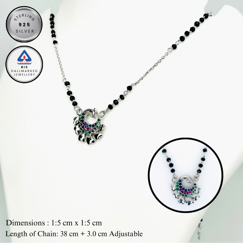Silver Peacock Mangalsutra