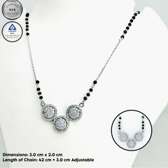 Silver Halo Trinity Mangalsutra