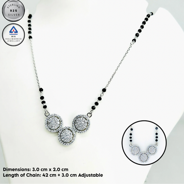 Silver Halo Trinity Mangalsutra