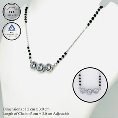 SilverTriple shine Solitaire Mangalsutra