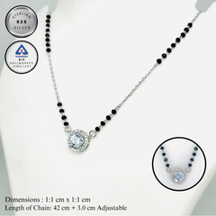 Silver EkaRatna Single Solitaire Mangalsutra