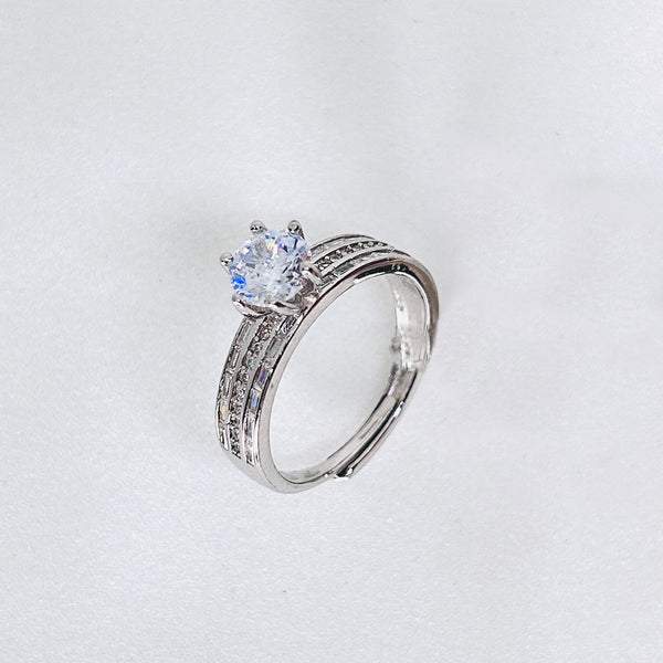 Sterling Silver Classic Solitaire Ring