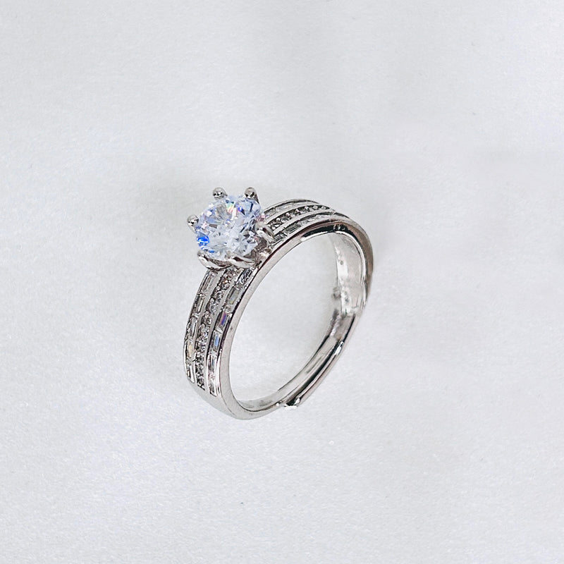 Sterling Silver Classic Solitaire Ring