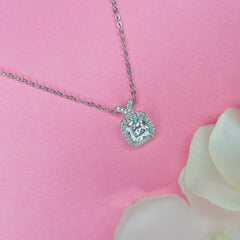 Silver Pandora Square Chain Pendant