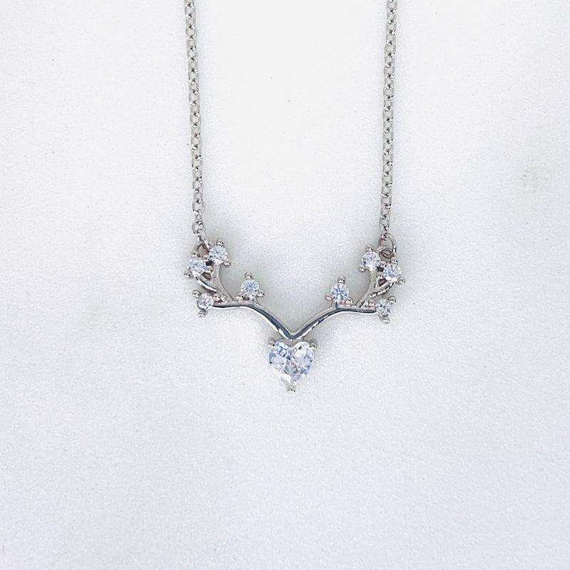 Silver ForestCrown Chain Pendant