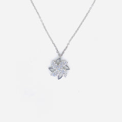 Silver FloraGlow Chain Pendant