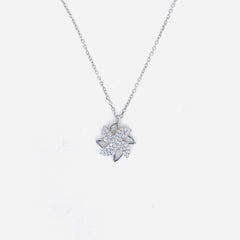 Silver FloraGlow Chain Pendant