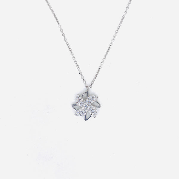 Silver FloraGlow Chain Pendant