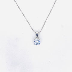 Silver EternaSolitaire Chain Pendant